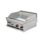 Fry-top electric 600mm, platou inox-neted, de banc, Linia 600, Arisco